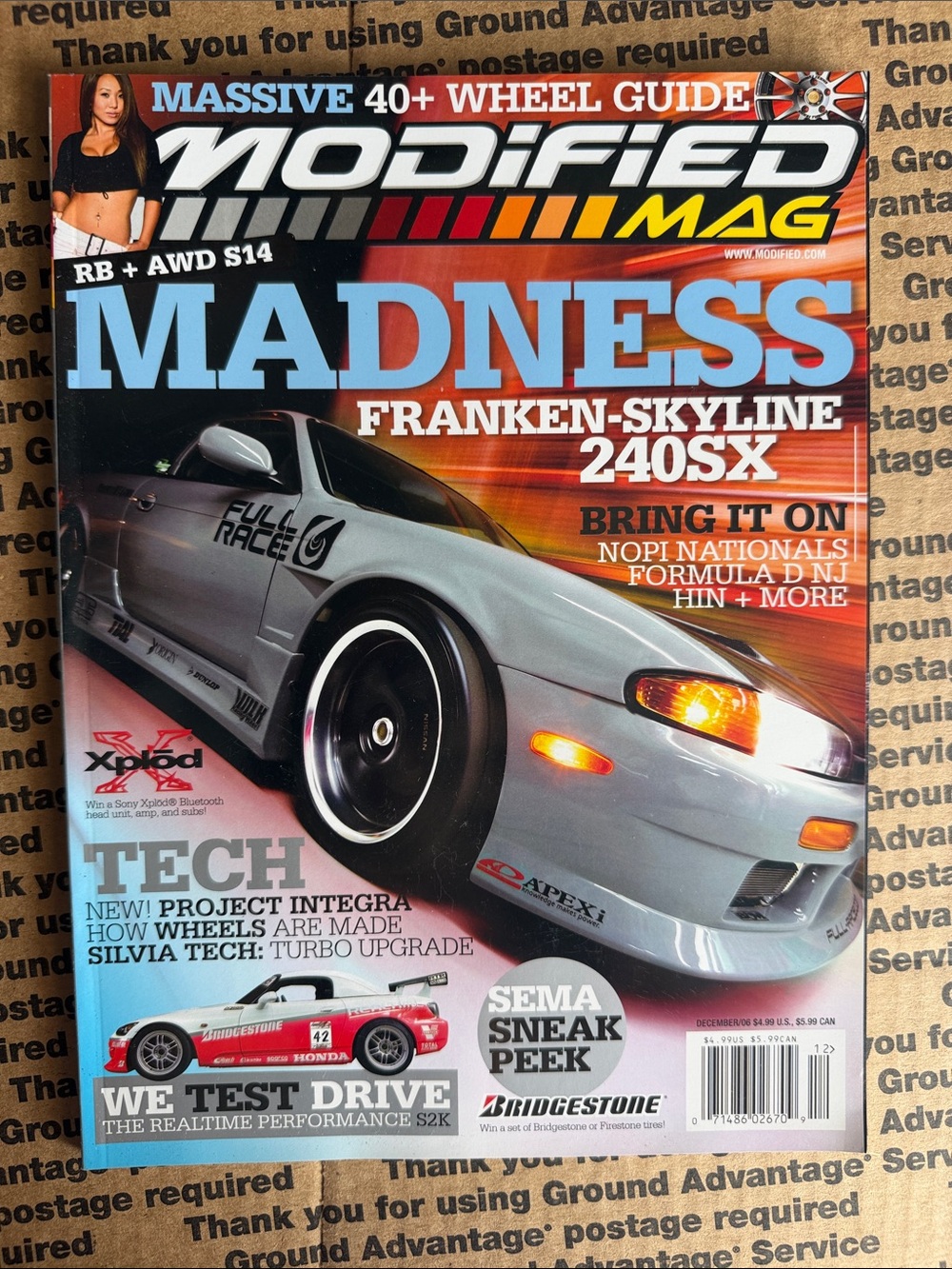 MADNESS Franken-Skyline 240SX Car Magazine - Silver